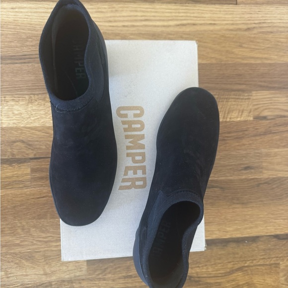 NEW IN BOX - CAMPER ALRIGHT ANKLE BOOT Black Suede - Picture 5 of 12